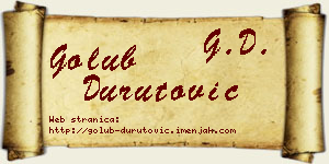 Golub Durutović vizit kartica